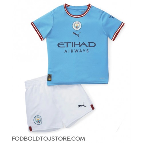 Manchester City Hjemmebanesæt Børn 2022-23 Kortærmet (+ Korte bukser)